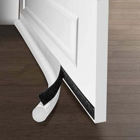 Single-sided draft excluder door seal 0.95m – Self-adhesive seal – Insulates against noise and insects – For cracks and gaps (white) (1/4)