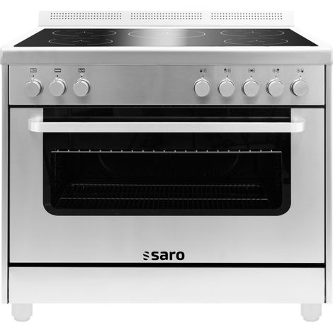 Cuisinière induction - 5 zones - Four électrique 115L - Grill 1.8 kW - TS95IND61X - Saro