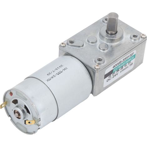 Moteur à engrenage à vis sans fin DC 24V, couple élevé, faible vitesse, contrôle bidirectionnel XD40WB-555YSF 10 tr/min, réducteur à roue et vis, robuste pour usage intensif (1/5)