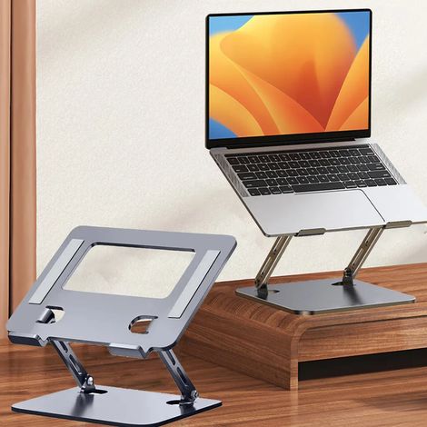 Laptopständer und -füße, Laptoptische, Computerständer mit Lüftungsschlitzen, Höhen- und Scrollverstellung, Tablet-Ständer