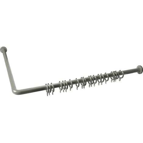 Tringle à rideau de douche 1000 x 1000 mm avec bagues de rideau