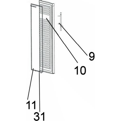 Ersatzteil - SOS Accessoire Joint de porte repère 11 pour Réfrigérateur, congélateur FAR 53030033 -  - PROLINE, FAR, CURTISS, CONTINENTAL EDISON, SABA, DOMEOS, GENERISS, TECNOLEC