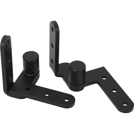 Paire charnières porte inoxydable noires 130LBS rotation 270° pour meubles portes café barrière extérieure avec 32 vis (1/5)