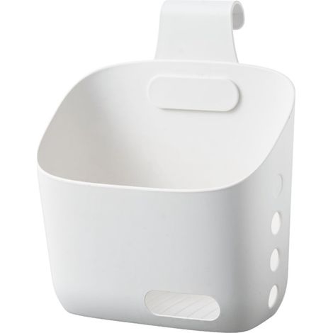 Panier De Rangement En Plastique - Accroche Porte Mur - Trous D’Évacuation - Pour Salle De Bain Cuisine Chambre - 1 Pièce (1/5)