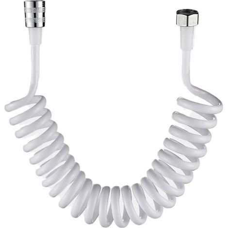 Tuyau flexible de douche à ressort en ABS pour bidet, salle de bain, blanc – DELKEVIC (1/5)