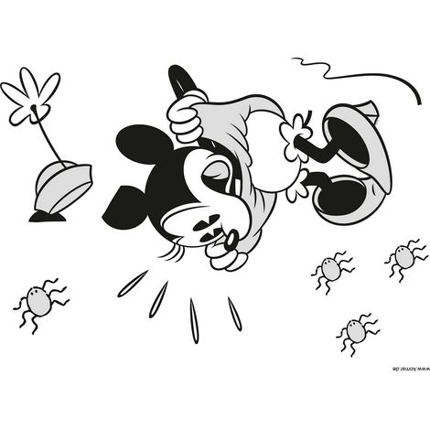 Stickers Noir et Blanc Minnie Mouse Disney (1/3)