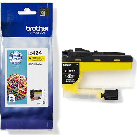 Cartucho Brother LC424Y Amarillo 750 Páginas
