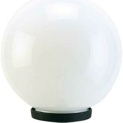 Sphère d'éclairage extérieur opale 25 cm – Indice de protection IP44 – Résistante aux intempéries et UV – Pour montage sur poteau ou étagère – Acrilux (1/2)