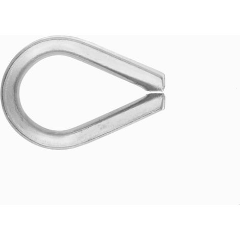 Cosse Cœur Inox 316 - Lot de Pièces - Acier Marine - Sertissage Câble - Navigation Bricolage - 18x12x3,8mm (1/3)