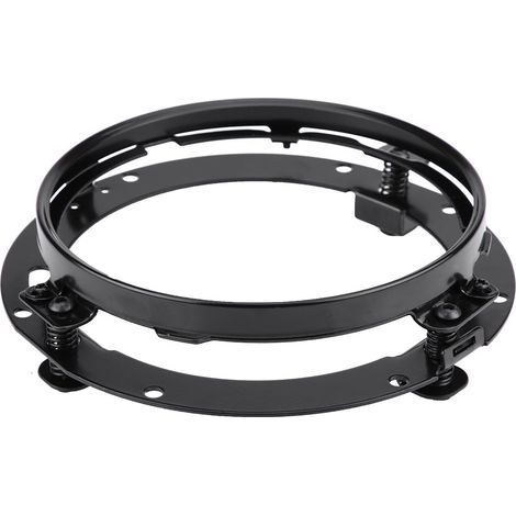 ANGGREK Motorcycle Headlight Bracket 7 Inch Electroplated Vibration-Resistant Stainless Steel Black Easy Installation with Integrated Springs for Motorcycle.