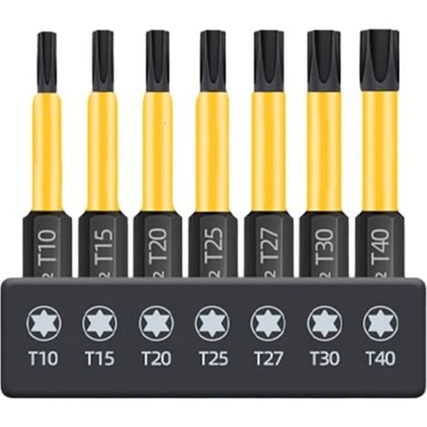 Embouts Torx, 7 embouts, 50mm, aimanté, 60HRC, pour visseuse (1/5)