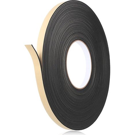 Dichtungsband selbstklebend 10 mm x 15 m Türdichtung selbstklebend Dichtungsband für Türen und Fenster zugluftdicht stoßfest schalldämmend (1/5)