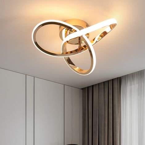 COMELY Plafoniera LED Golden Clover Design, 25x25 cm, 22W, tripla temperatura di colore (regolabile), per camera da letto, ufficio, spogliatoio, decorazione elegante e luminosa (1/5)