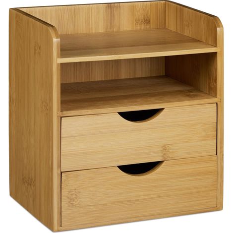 Organizador de escritorio de bambú caja de almacenamiento 20 x 21 cm 0513001 (1/2)