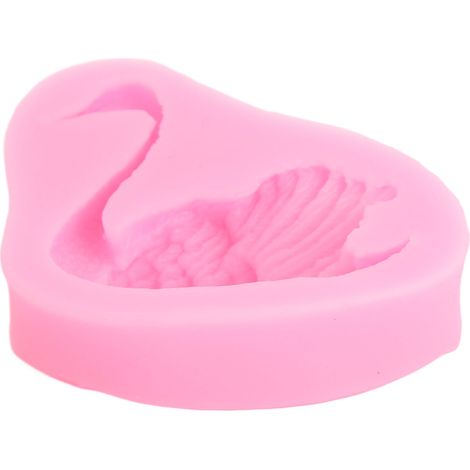 Set mit 5 wiederverwendbaren und leicht zu entformenden 3D-Schwanen-Silikonformen zur Herstellung von Fondant, Schokolade, Süßigkeiten und Seifen. (1/5)