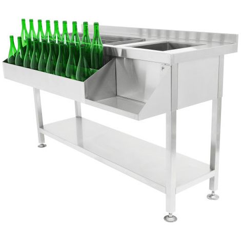 Comptoir de bar 1400 mm et plonge à droite - Combisteel (1/5)