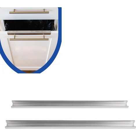 2 Protezioni per bordi di porte e cassetti - Coperture per bordi in acciaio inox 304, spessore 19 mm (0,75 pollici), lunghezza 43 cm (1/5)