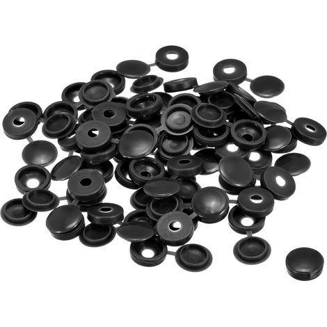 50pcs 4mm Charnière Vis Housse Capuchons Plastique Noir (1/5)