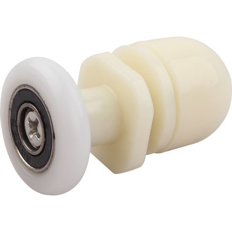 Roulettes pour porte de douche, lot de 4 roulettes en laiton pour porte coulissante de douche, destinées au remplacement des roulettes de porte coulissante en verre (19 mm) (1/5)