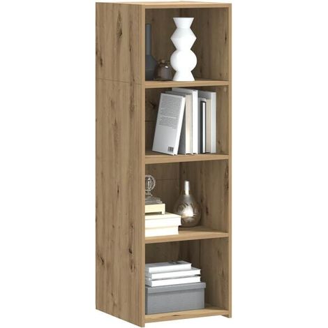 Meuble de Rangement Haut en Bois d'Ingénierie, Armoire de Cuisine 40 x 41 x 124 cm, Finition Chêne (1/5)