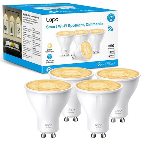Ampoule Connectée GU10, Blanc Chaud LED Dimmable, 4 pièces (1/5)