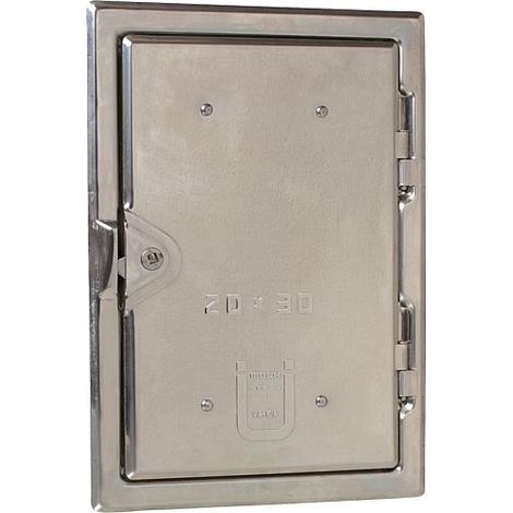 Portes de cheminée en acier inox V2A 13,5 x 30 cm (1/2)