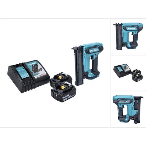 Makita DFN 350 RG Akku Stauchkopfnagler 18 V 15 - 35 mm + 2x Akku 6,0 Ah + Ladegerät (1/5)