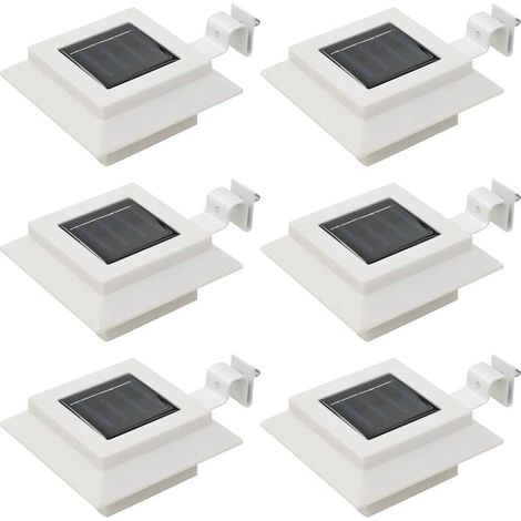 vidaXL Outdoor Solar Lamps 6 pcs LED Square 12 cm White (1/5)
