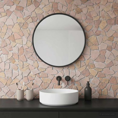 vidaXL Piastrelle Mosaico Rosso 30 x 30 cm Marmo (1/5)