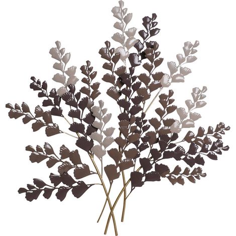 Decoracion Pared Metal 75,6X7X80 Ramas Beige DP204673 (1/3)