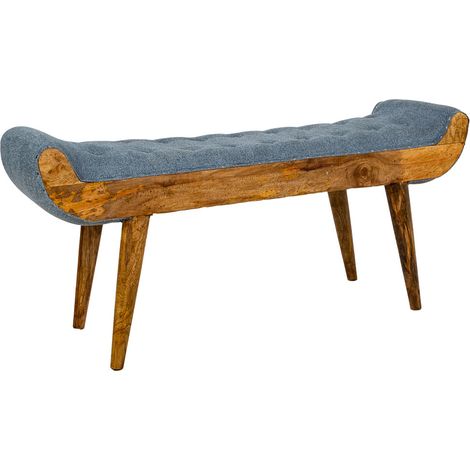 Banco de piel azul 125x51x38 (1/5)
