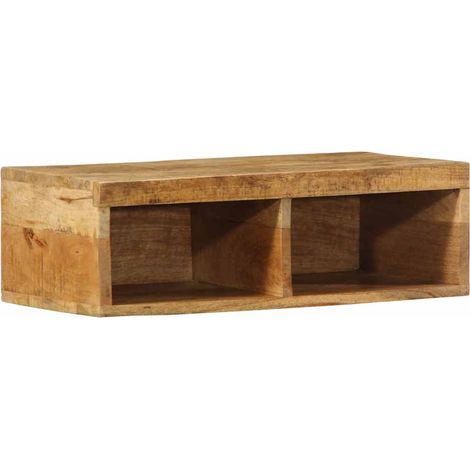 Maison Exclusive - Mobile TV a Parete 60x30x19 cm Legno Grezzo Massello di Mango (1/5)