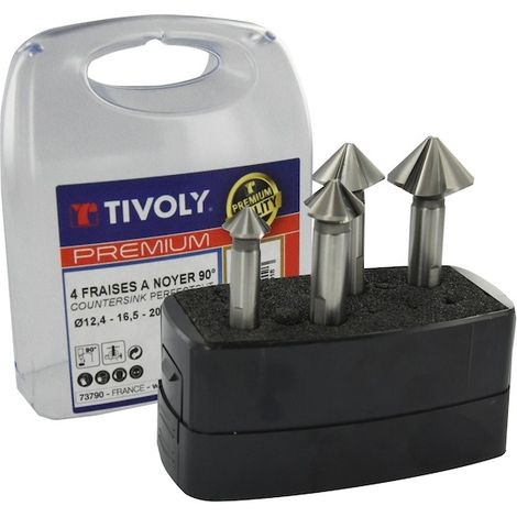 Composition de fraises à noyer HSSE5 PERFECTCUT - Coffret.ABS 4PC D12.4A25 - TIVOLY