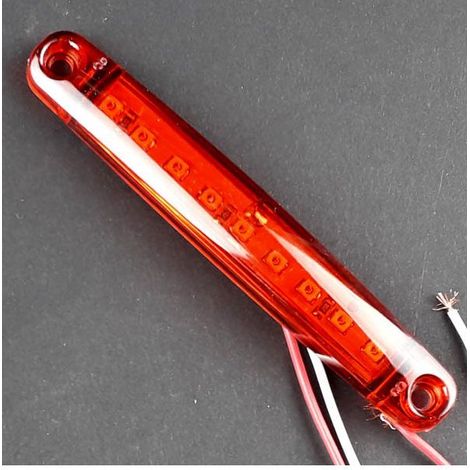 Feu de position rouge à LED, 10cm, 12V-24V  HBS-662R