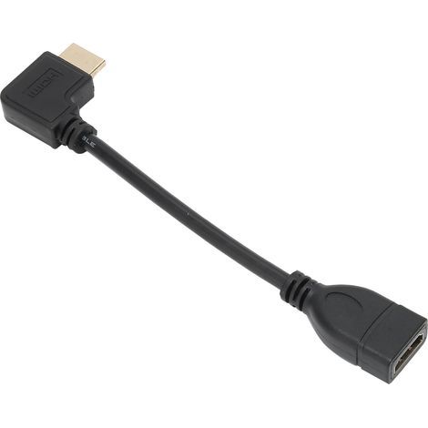 Câble HDMI coudé à gauche 90°, mâle-femelle, 0,15 m, haute vitesse, pour espace réduit (1/5)