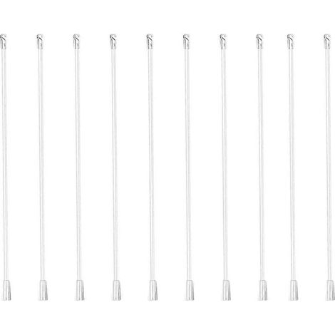 Lot de 10 baguettes pour stores verticaux avec crochet et tige d'inclinaison (1/5)