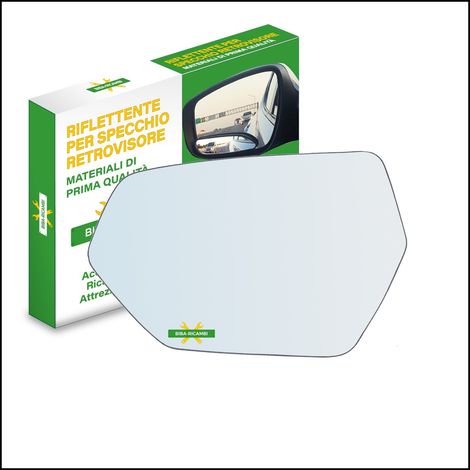 Vetro specchio retrovisore cromato lato sx-guidatore per seat leon iv (kl) dal 2