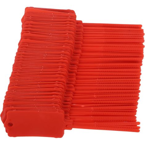 Attaches de Câble Étanches Rouge en Plastique 120 Pièces avec Étiquettes et Résistantes à L'usure pour Identification des Fils Bureaux Centres de Données (1/5)