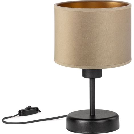 Lampada Tornado, velluto color cappuccino-oro (1/5)