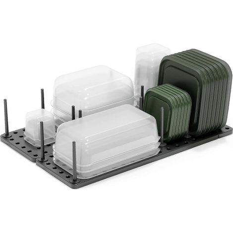 Plateau de rangement ajustable pour tiroir de cuisine Peggy - rangement pour boîtes alimentaires, ustensiles de cuisine et plus encore 2025 (1/5)