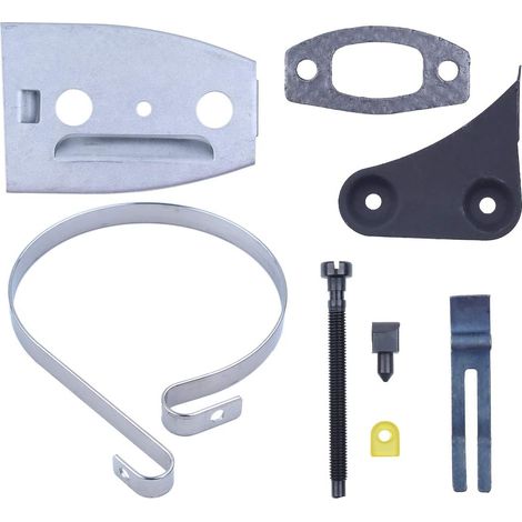 Plaque de barre/Frein à sangle/Support de silencieux/Joint/Tensionneur Service pour Husqvarna 50 51 55 Tronçonneuse Rancher Pièces de rechange (1/5)