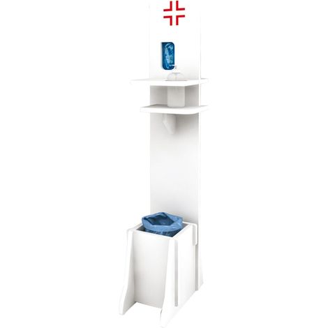 Piantana totem porta igienizzanti e guanti