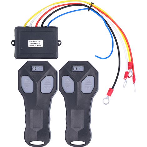 Lot de 2 télécommandes sans fil pour treuil électrique 12 V, compatibles avec Jeep, quad et camion (universelles). (1/5)
