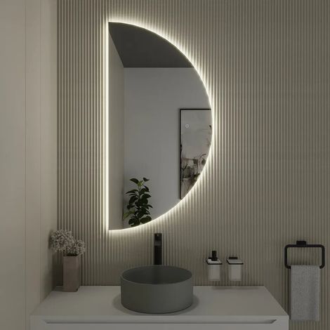 Specchio led 50x100 cm retroilluminato touch screen luce neutra Luna (1/4)