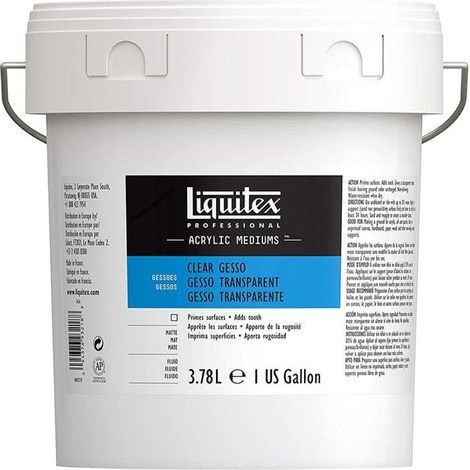 Gesso - Transparent - Acrylique, aquarelle, huile - Liquitex - Pot de 3,78L