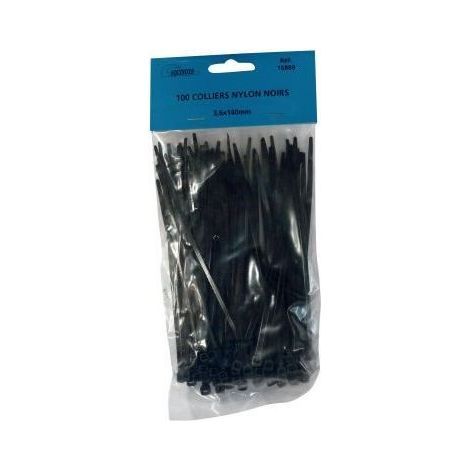100 colliers nylon 3.6 x 140 mm noir Equinoxe prof