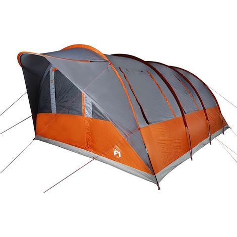 Tienda de campaña familiar túnel 7 personas impermeable naranja (1/5)