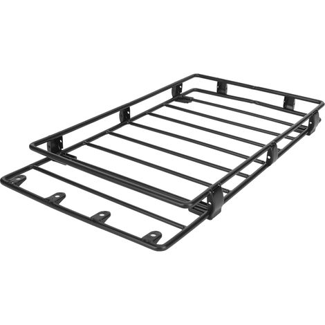 Porte-bagages de toit en métal, accessoire de mise à niveau compatible avec le modèle de voiture RC LC80 (noir) (1/5)
