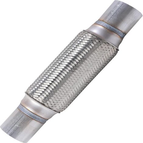 Verstärktes flexibles Auspuffrohr, Edelstahlrohr, universelles Schalldämpferrohr (2,25 Zoll x 8 Zoll/12 Zoll)
