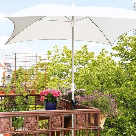 Support de Parasol - FYDUN - Réglable - Beige - Acier - Économise de l'espace (1/4)
